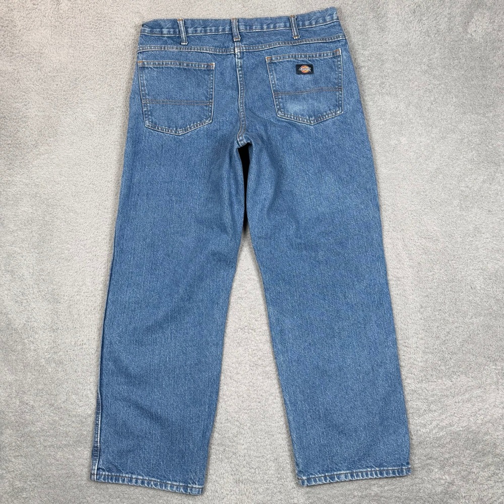 Dickies Mens Regular Fit Straight Leg Denim Jeans Blue 36x29 Medium Wash - Picture 2 of 12